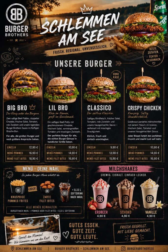 Burger Brothers: Speisen & Getränke